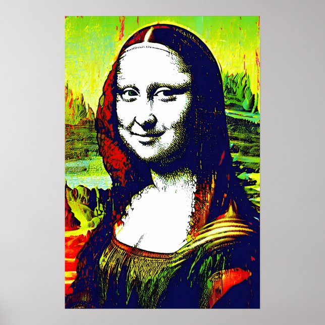 Poster Mona Lisa Meme Pop Art  (Frente)
