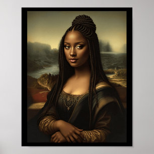 Poster Mona Lisa Negra História Negra Americana Mon
