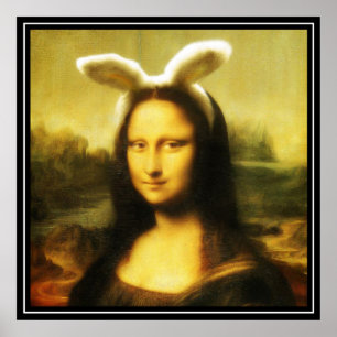 Pôster Mona Lisa O Coelhinho Da Páscoa