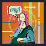 Poster Mona Lisa pop art<br><div class="desc">Uma ilustração colorida de pop da Mona Lisa. Ela tem um cabelo cor-de-rosa, não se importe. Uma tomada moderna sobre o clássico de Leonardo Da Vinci.</div>