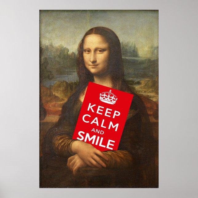 Poster Mona Lisa Wise Words: Fique Calmo E Sorria (Frente)