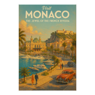 Pôster Mônaco – A Joia da Riviera Francesa.