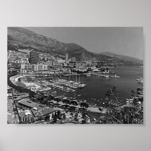 Poster Monaco Antigo Vista geral Monte-Carlo