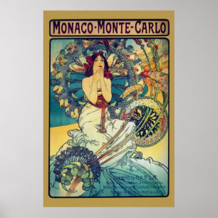 Poster Monaco Monte - Carlo (ouro)