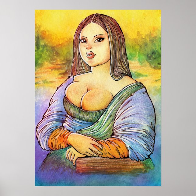 Pôster Monalisa de tamanho mais (Frente)