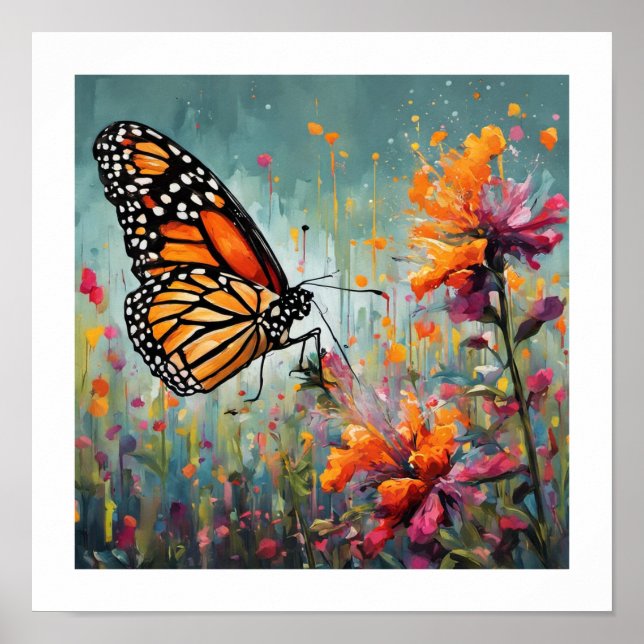 Poster Monarch Butterfly Foto com Frame (Frente)