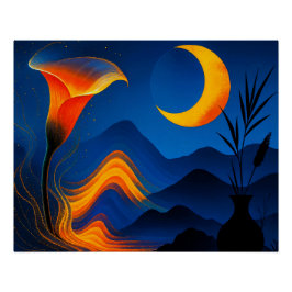 Pôster Mondblüte der Wandlung - Stille Kunst