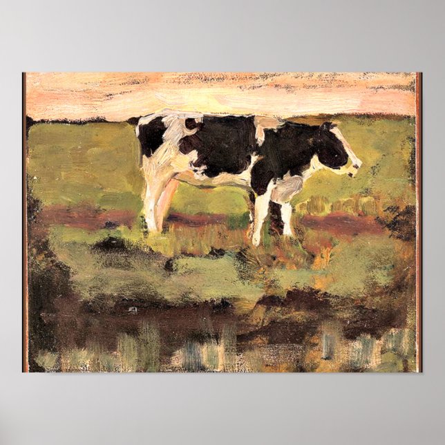Poster Mondrian - Black and White Heifer, 1904, (Frente)