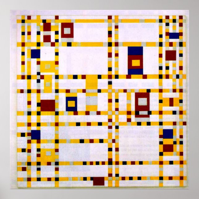 Pôster Mondrian - Broadway Boogie Woogie (Frente)