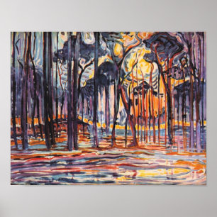 Poster Mondrian - Woods Perto de Oele,