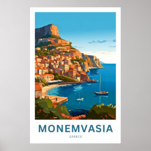 Poster Monemvasia Grécia Travel Print
