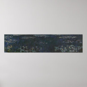 Poster Monet - A Água Libra Reflexões Verde