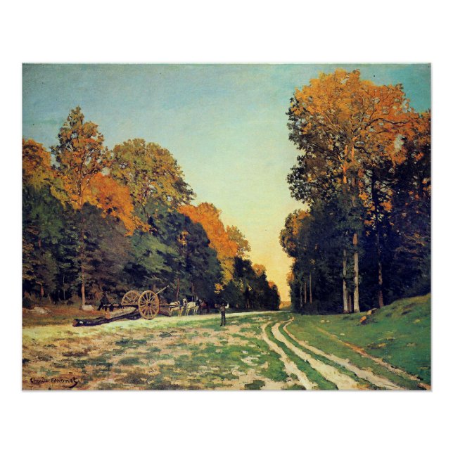 Pôster Monet - A estrada entre Chailly e Fontainebleau (Frente)