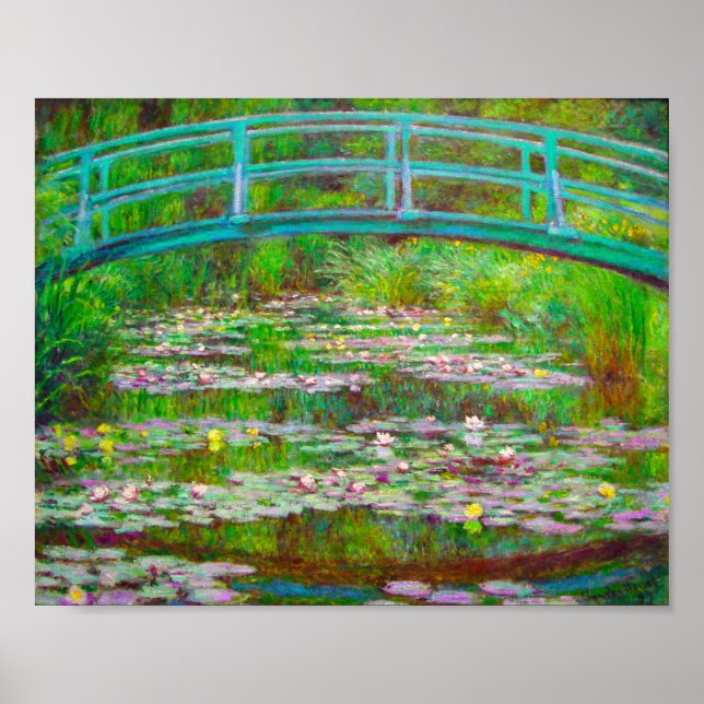 Poster Monet, a ponte de futebol japonesa e os lírios de  (Frente)