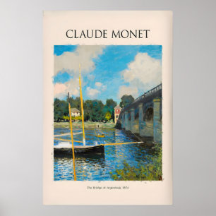 Poster Monet A Ponte em Argenteuil Rio Sena
