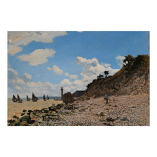 Pôster Monet - A praia em Honfleur