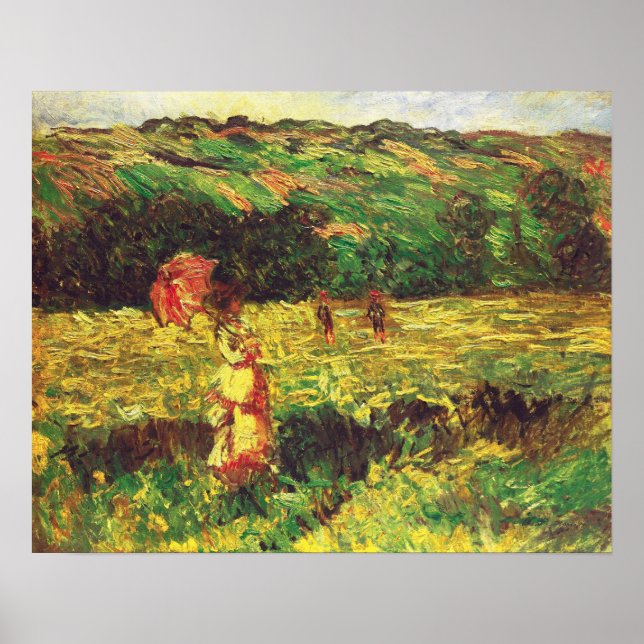 Poster Monet - A Promenade Perto de Limetz 1887 (Frente)