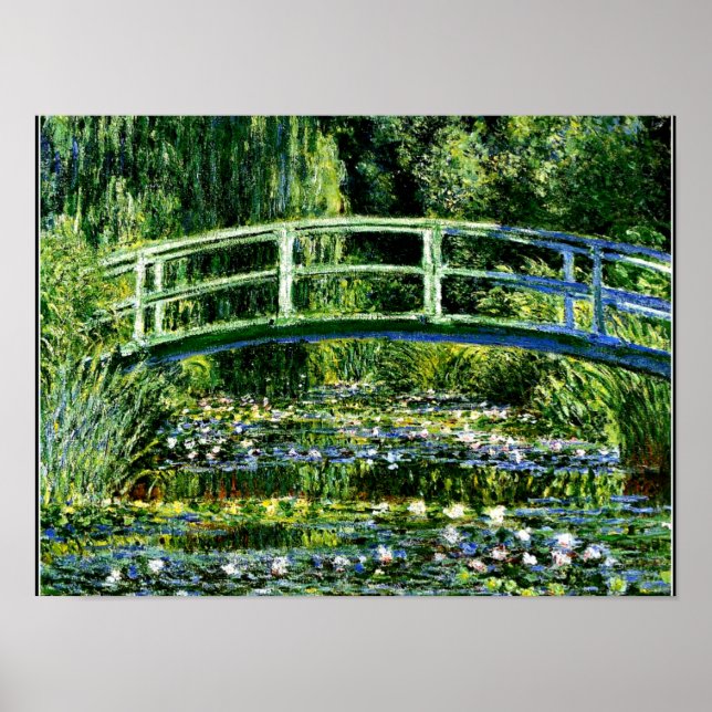Poster Monet - Água Lily Pond, verde (Frente)
