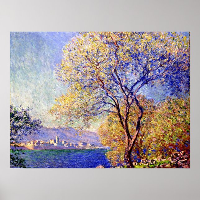 Poster Monet - Antibes vistos dos Jardins Salis, (Frente)