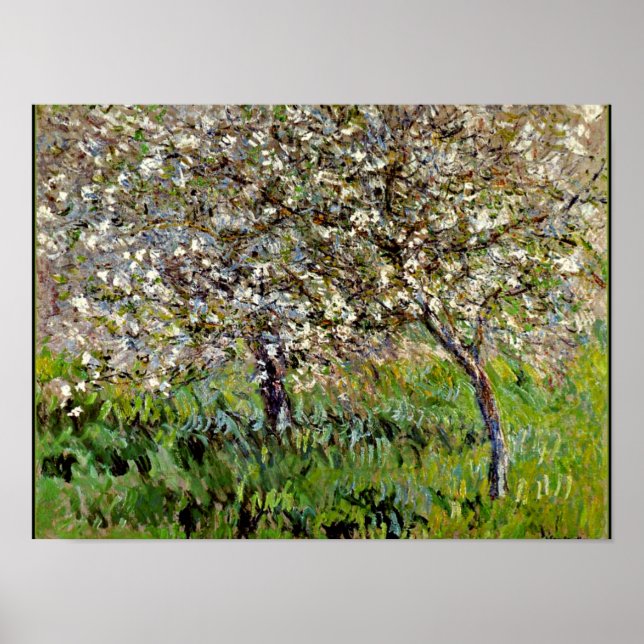 Poster Monet - Apple Tres in Bloom (Frente)