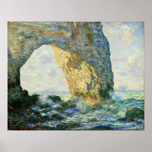 Poster Monet - Arca Rochosa Manneport A Oeste De Etretat (Frente)