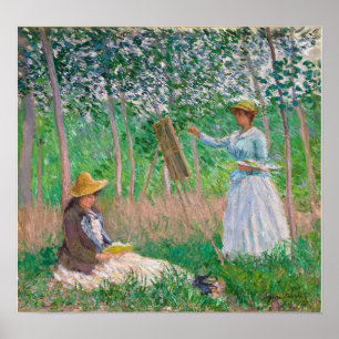 Poster Monet - Blanche Em Easel, Suzanne Reading
