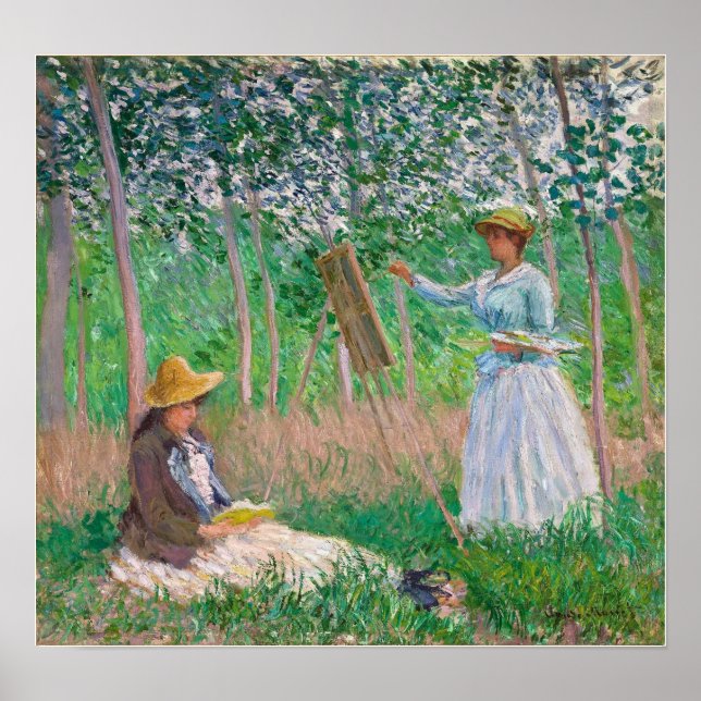 Poster Monet - Blanche Em Easel, Suzanne Reading (Frente)