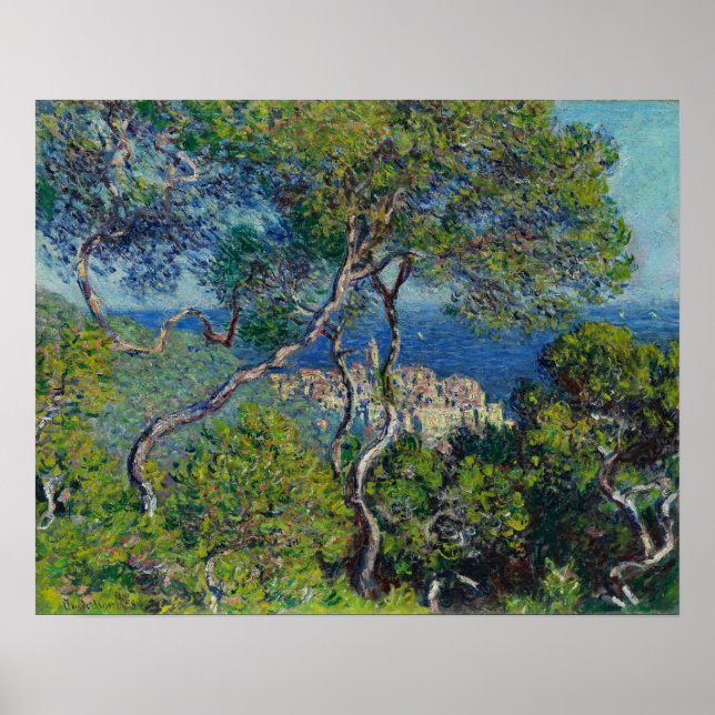 Poster Monet Bordighera Itália Paisagem (Frente)