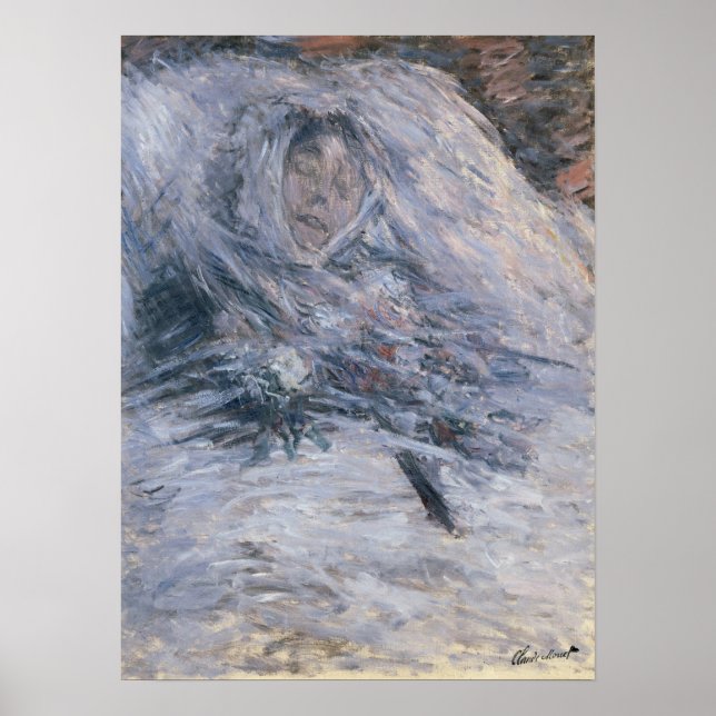 Poster Monet - Camille em Leito de Morte 1879 (Frente)