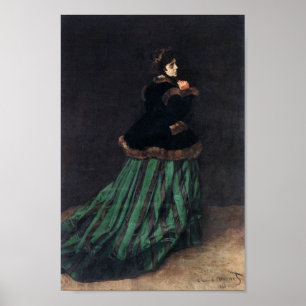 Poster Monet Camille em Vestido Verde