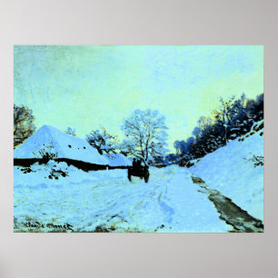 Poster Monet - Carrinho na Neve