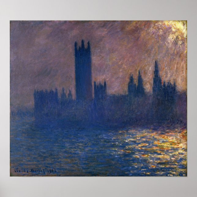 Poster Monet - Casas De Efeito De Luz Solar (Frente)