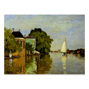 Pôster Monet - Casas no Achterzaan