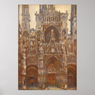 Poster Monet, Catedral de Rouen, Portal Ocidental