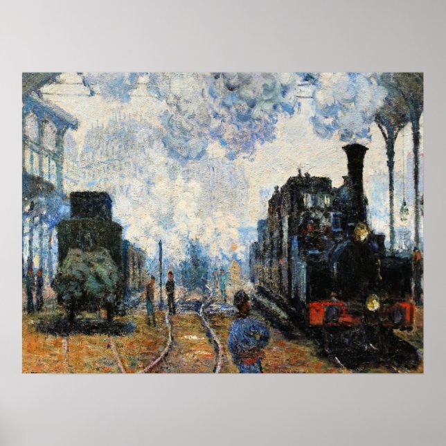 Poster Monet - Chegada do comboio da Normandia, (Frente)