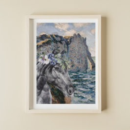 Poster Monet Cliff of Aval & Black Horse Compilation