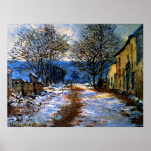 Poster Monet - Efeito da Neve em Limetz