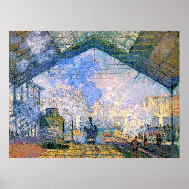 Poster Monet - Estação Santo-Lazare (Frente)