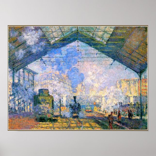 Poster Monet - Estação Santo-Lázare, arte (Frente)