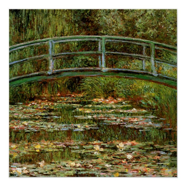 Pôster Monet French Bridge Giverney (Frente)