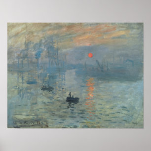 Pôster Monet, impressão, nascer do sol
