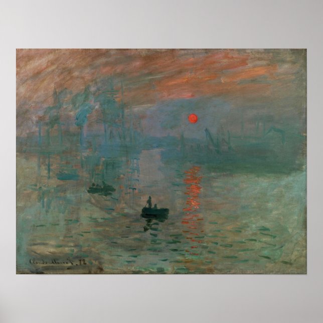 Poster Monet - Impressão, Nascer do Sol 1872 (Frente)