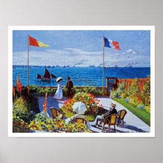 Pôster Monet: Jardim de Sainte-Adresse