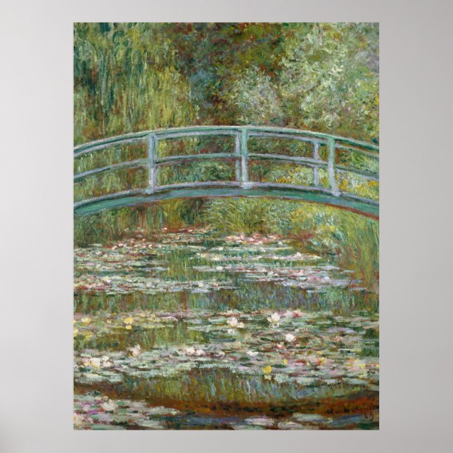 Poster Monet, jardim, pintura clássica (Frente)