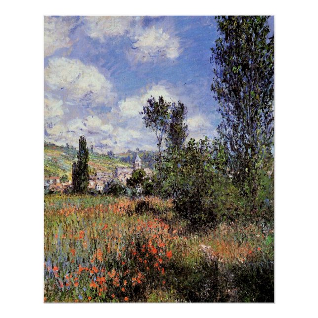 Pôster Monet - Lane no Campo de Pipoca, (Frente)