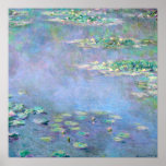 Pôster Monet Les Ninfheas Water Lily Fine Art<br><div class="desc">Les Ninfheas Water Lily é uma pintura floral do artista francês Impressionismo,  Claude Monet,  em 1906. Mostra as reflexões do céu e das nuvens em sua lagoa de lírio-d-água em Giverny,  França.</div>