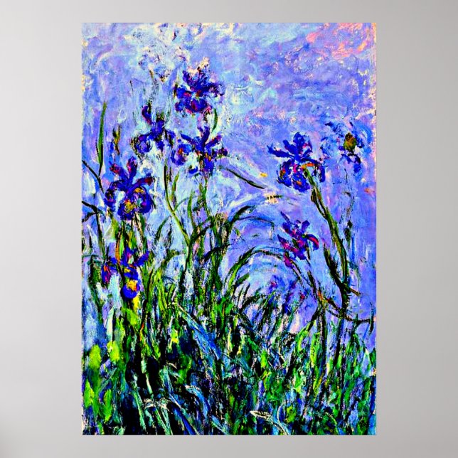 Poster Monet - Lilacs e Irrises (Frente)