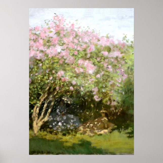 Poster Monet - Lilases no Sol (Frente)