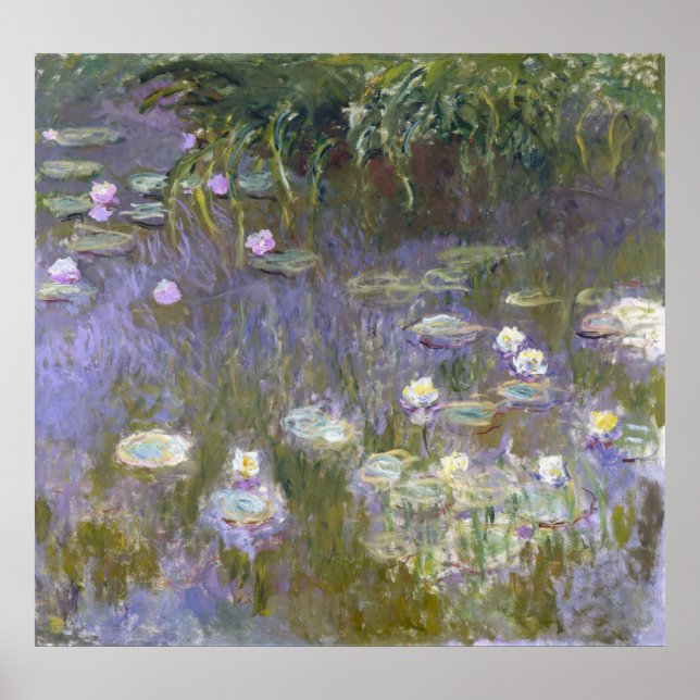 Poster Monet, lírios de água (Frente)