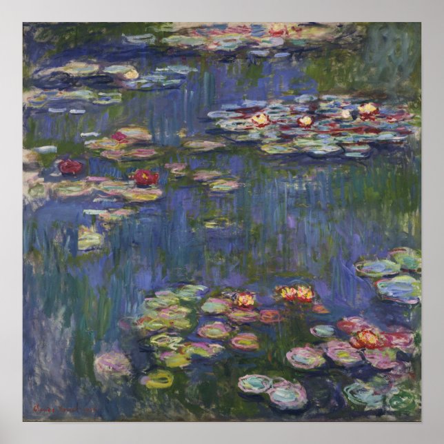 Poster Monet - Lírios de Água (Frente)
